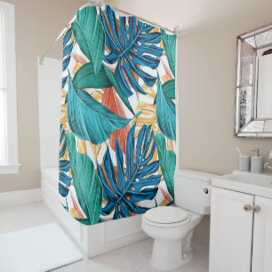 Tropical Leaf Shower Curtain