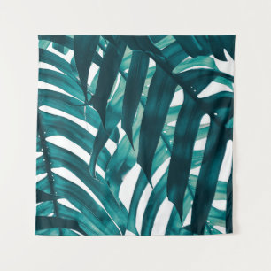 tropical leaf,stripe of exotic foliage in rain for tapestry