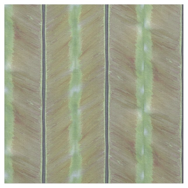 Tropical Leaf Stripes Fabric (Close Up)