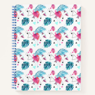 Tropical Leaf Triangle Pattern Notebook