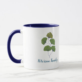 Tropical Leaf with Perosnalized Family name Mug