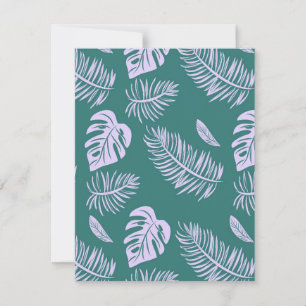 Tropical leaves 18 card