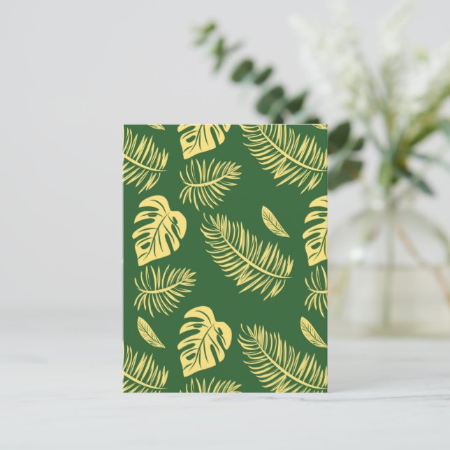 Tropical leaves 19 postcard (Standing Front)
