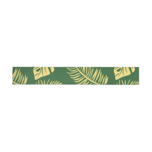Tropical leaves 19 wrap around label