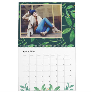 Tropical Leaves 2022 Editable Year Photo Calendar