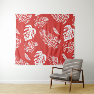 Tropical leaves 20 tapestry
