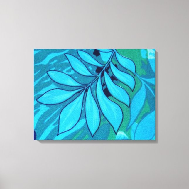 TROPICAL LEAVES  3 Panel Home Canvas Wall Art (Front)