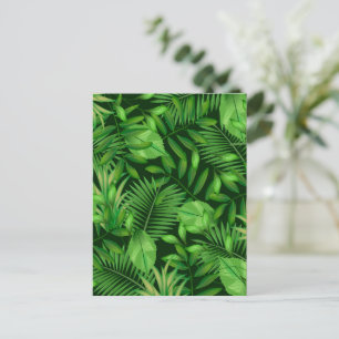 Tropical leaves 3 postcard
