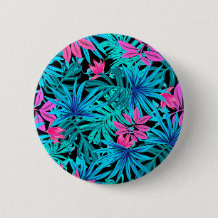 Tropical Leaves 6 Cm Round Badge