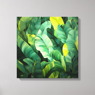 Tropical Leaves Abstract Botanical Jungle Nature Canvas Print