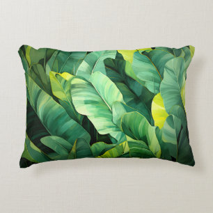 Tropical Leaves Abstract Botanical Jungle Nature Decorative Cushion