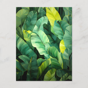 Tropical Leaves Abstract Botanical Jungle Nature Holiday Postcard