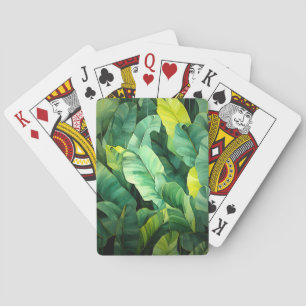 Tropical Leaves Abstract Botanical Jungle Nature Playing Cards