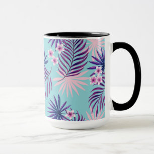 Tropical leaves and flowers 2 mug