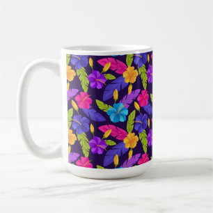 Tropical Leaves and Flowers Pattern-23857 Coffee Mug