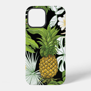 Tropical leaves and fruits seamless pattern iPhone 12 case