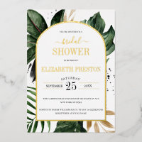 Tropical Leaves Arch Frame Bridal Shower Real