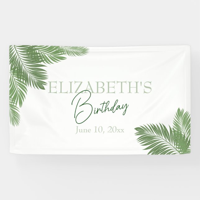 Tropical Leaves  Banner (Horizontal)