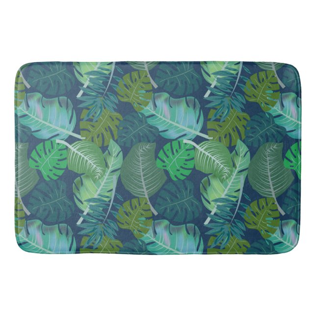 Tropical Leaves Bath Mat (Front)