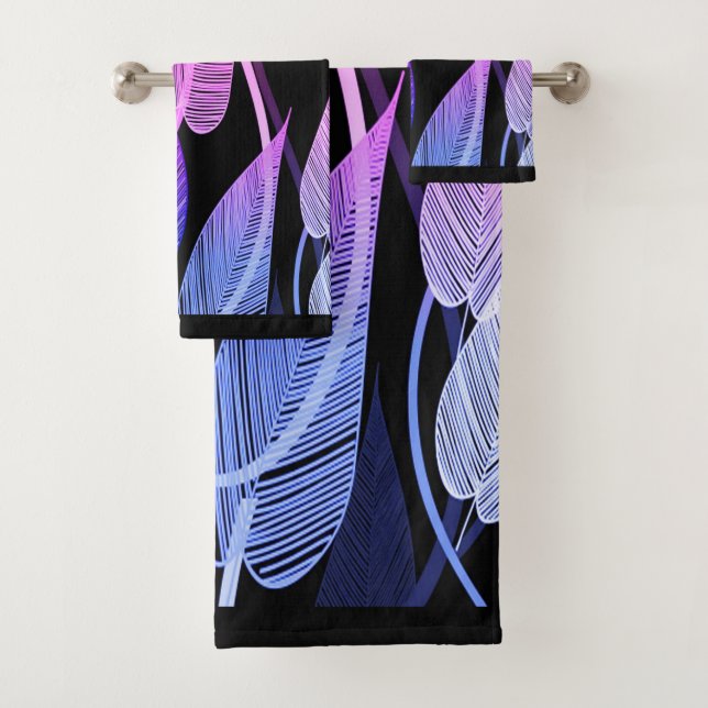 Tropical Leaves  Bath Towel Set (Insitu)