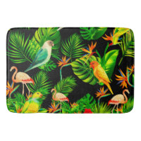 Tropical leaves birds rainforest