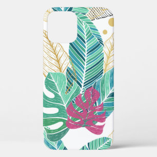 Tropical leaves. Botanical seamless pattern. Vinta iPhone 12 Case