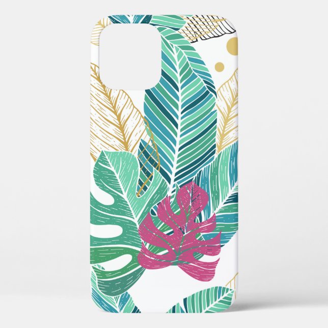 Tropical leaves. Botanical seamless pattern. Vinta Case-Mate iPhone Case (Back)
