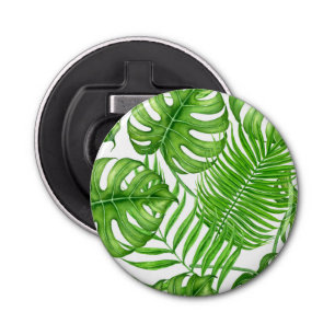 Tropical leaves bottle opener