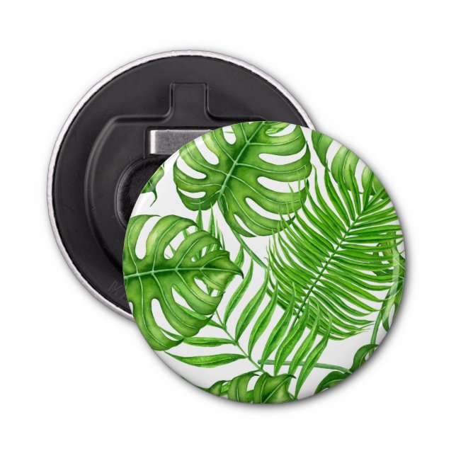 Tropical leaves bottle opener (Front)