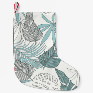 Tropical Leaves: Bright Seamless Trend Small Christmas Stocking