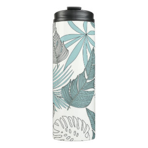 Tropical Leaves: Bright Seamless Trend Thermal Tumbler