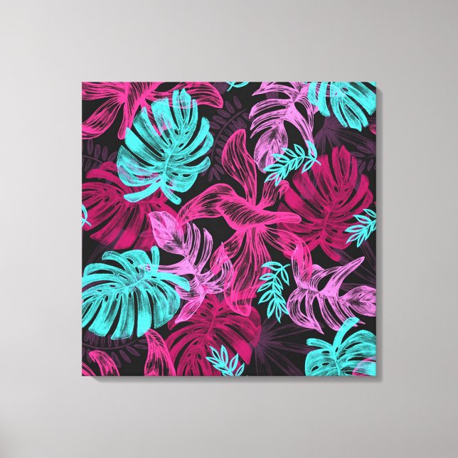Tropical Leaves Canvas Print (Front)