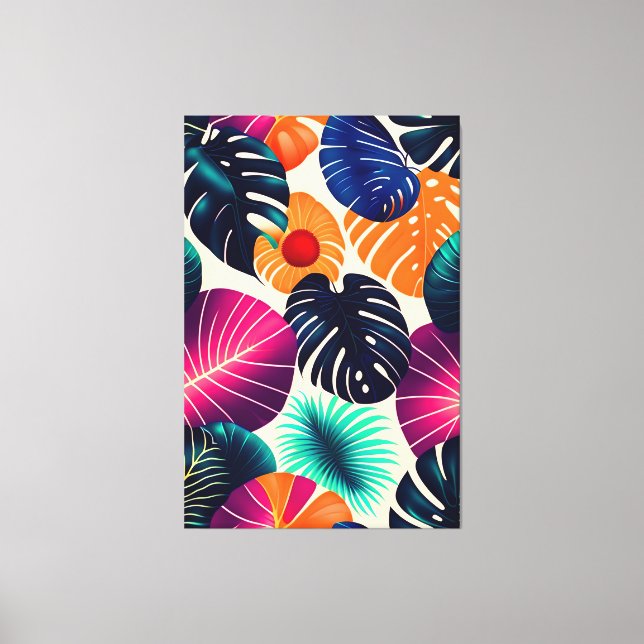 Tropical Leaves Canvas Print (Front)