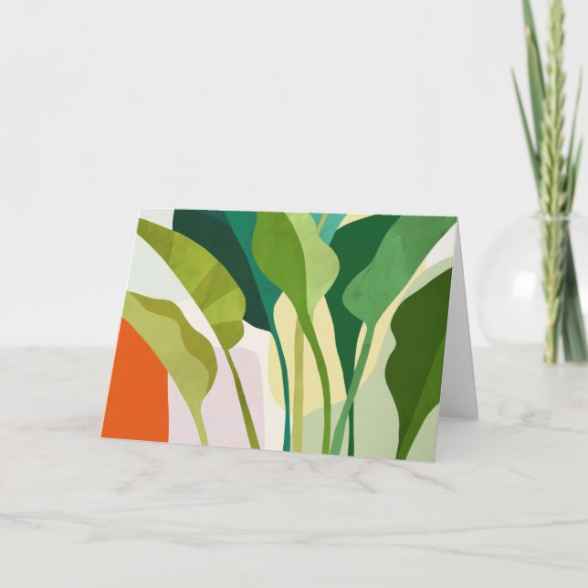 Tropical Leaves Card (Front)