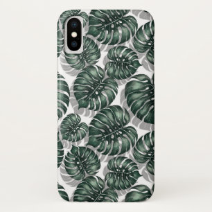 Tropical leaves iPhone x case