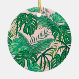 Tropical Leaves Ceramic Tree Decoration