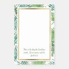 Tropical Leaves Christian Bible Verse Post It