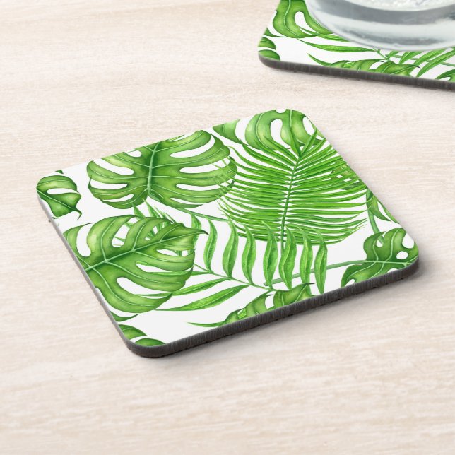 Tropical leaves coaster (Left Side)