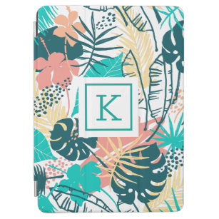 Tropical leaves collage pattern iPad air cover