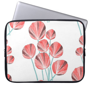 Tropical Leaves: Creative Hand Drawn Pattern Laptop Sleeve