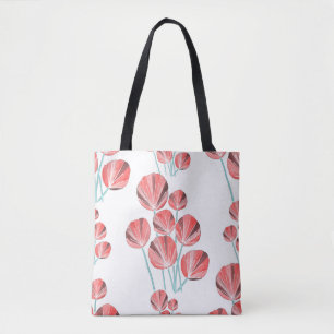 Tropical Leaves: Creative Hand Drawn Pattern Tote Bag