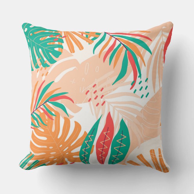 Tropical Leaves Cushion (Front)
