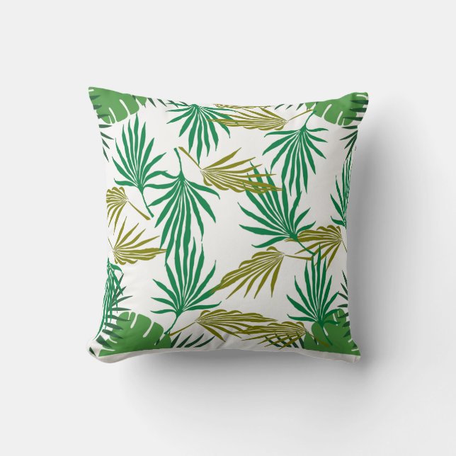 Tropical leaves cushion (Front)