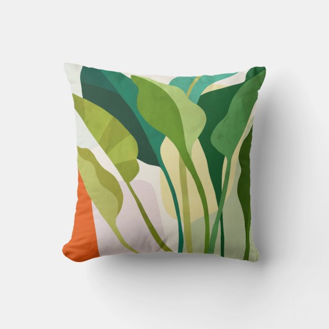 Tropical Leaves Cushion (Front)