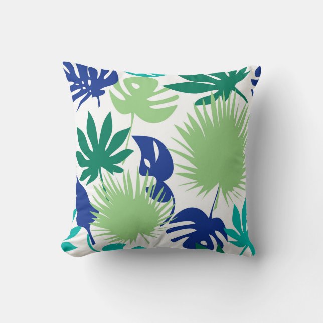 Tropical leaves cushion (Front)