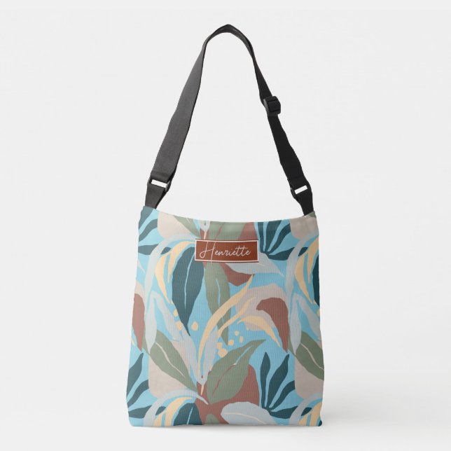 Tropical Leaves Customisable Tote Bag (Front)