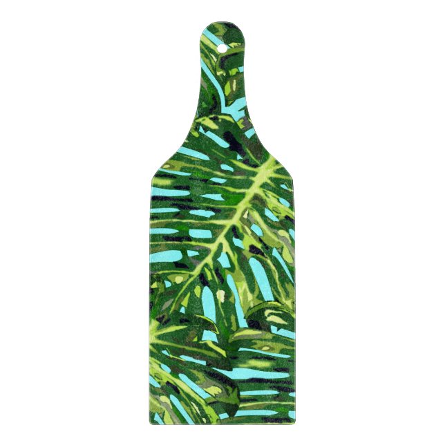 Tropical Leaves Cutting Board (Front)