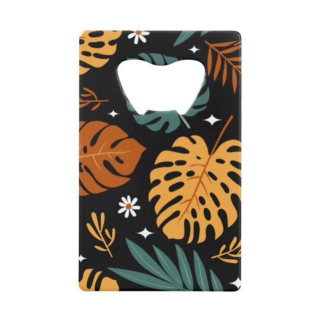 Tropical Leaves: Dark Vintage Seamless. (Front)