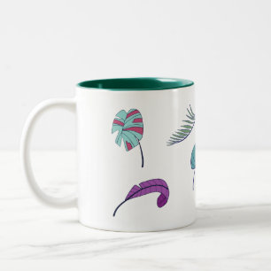 Tropical Leaves Design Coffee Mug