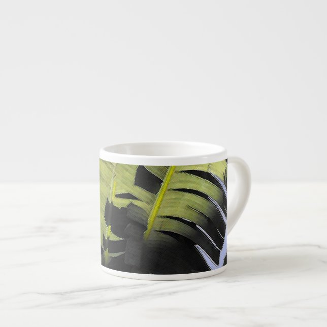 Tropical Leaves Espresso Cup (Front Right)